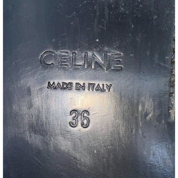 CELINE Women's Luco Triomphe Navy & White Horsebit CC Logo Loafers Size … - Picture 10 of 12